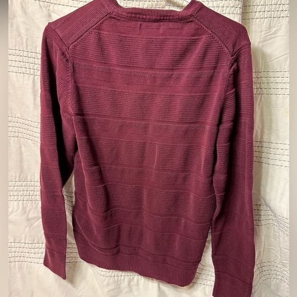 Alfani S Maroon Sweater Men's - Picture 3 of 5